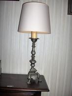 oude tinnen lampadaire / kandelaar met kap, Ophalen of Verzenden, Gebruikt, Kandelaar