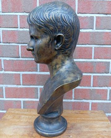 oud brons beeld 53 cm buste borstbeeld 12 kilo