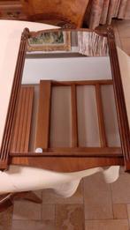 rechthoekige spiegel met houten omlijsting, Rectangulaire, Utilisé, Enlèvement ou Envoi, Moins de 100 cm
