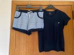 Blauwe pyjama met korte broek, Schiesser, maat 38/M, Kleding | Dames, Pyjama's, Schiesser, Ophalen of Verzenden, Zo goed als nieuw