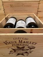 Ch. Vieux Maillet Pomerol 2014 in (gesloten) houten kisten, Frankrijk, Nieuw, Ophalen of Verzenden, Rode wijn