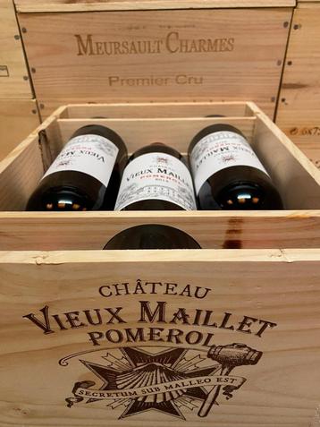 Ch. Vieux Maillet Pomerol 2014 in (gesloten) houten kisten beschikbaar voor biedingen