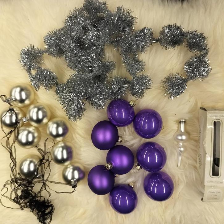 kerstballen, slinger en piek kerstboom, Diversen, Kerst, Zo goed als nieuw, Ophalen of Verzenden