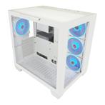 Gaming White Cube Case 4x RGB Fan, USB2.0, USB3.0, USB-C, Informatique & Logiciels, Enlèvement ou Envoi, Neuf
