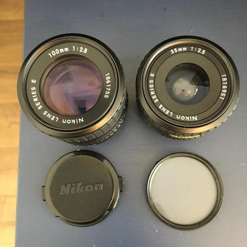 Nikon E-serie 100 mm f2.8 - 35 mm f2.5, Audio, Tv en Foto, Fotocamera's Analoog, Zo goed als nieuw, Nikon