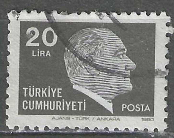 Turkije 1980 - Yvert 2278 - Ataturk - 20 l. (ST), Postzegels en Munten, Postzegels | Europa | Overig, Verzenden