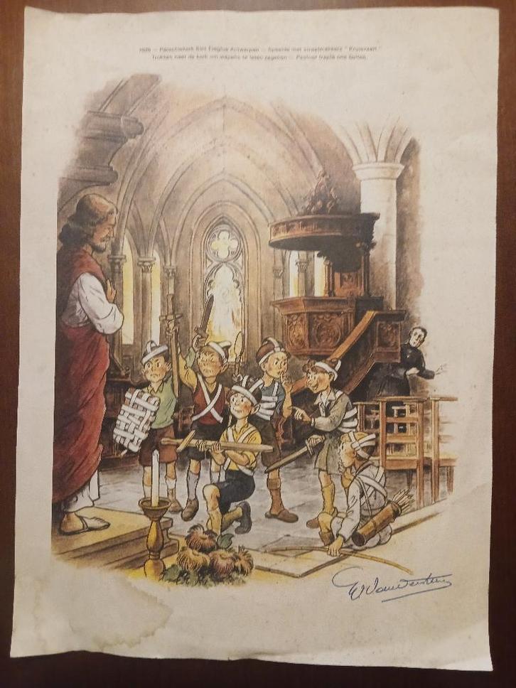 Kruisvaart – gesigneerde Vandersteen  poster, Collections, Posters & Affiches, Utilisé, Autres sujets/thèmes, Rectangulaire vertical