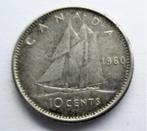Canada 10 cents 1960, Postzegels en Munten, Zilver, Verzenden, Noord-Amerika