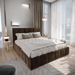 OP=OP Opberg bed Tara 140 x 200 Suede Taupe, Verzenden, Nieuw, Stof