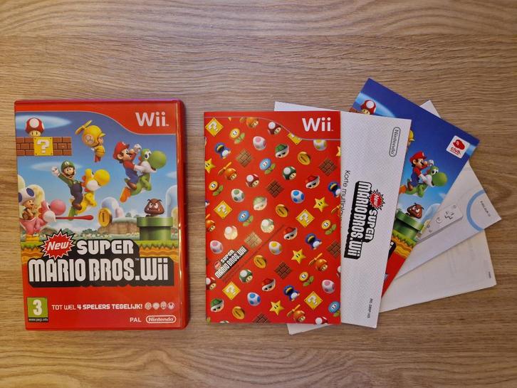 New Super Mario Bros Wii (CIB), Games en Spelcomputers, Games | Nintendo Wii, Zo goed als nieuw, Platform, 3 spelers of meer, Vanaf 3 jaar