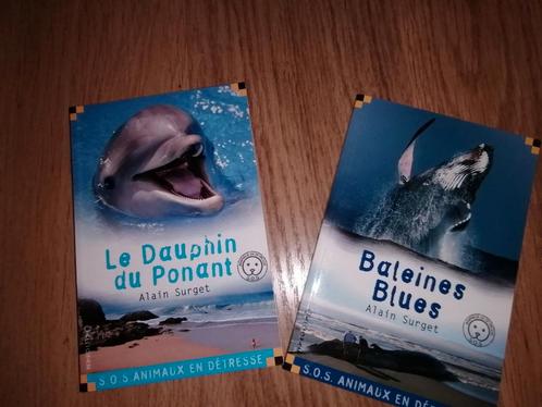 Le dauphin du Ponant + Les baleines blues- Alain Surget, Livres, Livres pour enfants | Jeunesse | 10 à 12 ans, Comme neuf, Enlèvement ou Envoi