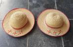 2 strooien zonnehoedjes kids - jaren 90, Kinderen en Baby's, Kinderkleding | Petten en Hoeden, Ophalen of Verzenden, Gebruikt