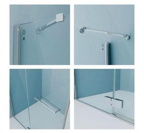 Douchewanden 160cm Van Marcke draaideur glas 2 delig, Doe-het-zelf en Bouw, Sanitair, Zo goed als nieuw, Glas, Ophalen of Verzenden