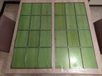 Groen loodglas: 2 stuks, Doe-het-zelf en Bouw, Ophalen, Zo goed als nieuw, Glas in lood