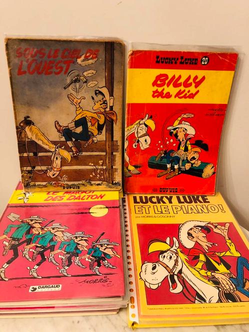 Lucky luke : 9 albums en E.O + Dessin de Morris......, Livres, BD, Utilisé, Plusieurs BD, Enlèvement ou Envoi