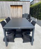 Tafel en stoelen, Ophalen, Kunststof, Gebruikt, 6 zitplaatsen