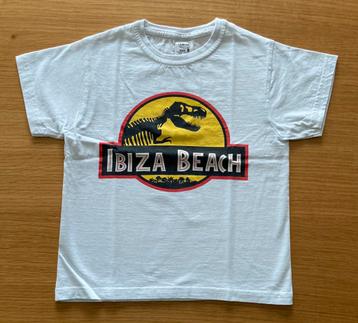 T-shirt blanc dinosaure - 6 ans - 5€