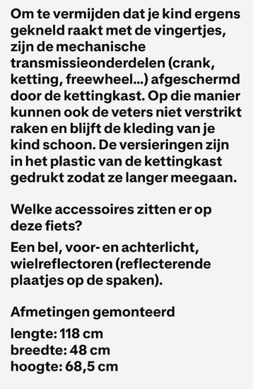 Kinderfiets meisje, Fietsen en Brommers, Fietsen | Kinderfietsjes, Ophalen, Zijwieltjes, 16 tot 20 inch, Zo goed als nieuw