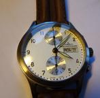 Zeno Watch Basel Bicompax met Valjoux 7750M automaat, Overige merken, Leer, Staal, Polshorloge
