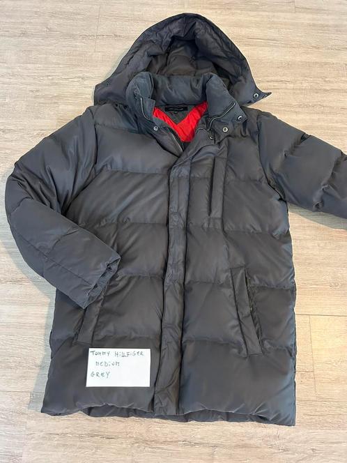 Donsjas Tommy Hilfiger Medium, Kleding | Heren, Jassen | Winter, Zo goed als nieuw, Maat 48/50 (M), Grijs, Ophalen of Verzenden
