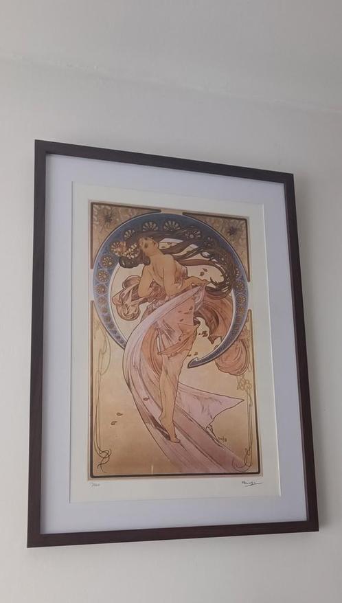 Originele lithografie Alfonse Mucha genummerd 50x70 cm, Antiek en Kunst, Kunst | Litho's en Zeefdrukken, Ophalen of Verzenden