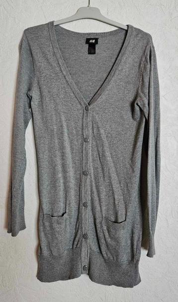 Gilet cardigan H&M gris mi-long taille 13 - 14 ans beschikbaar voor biedingen
