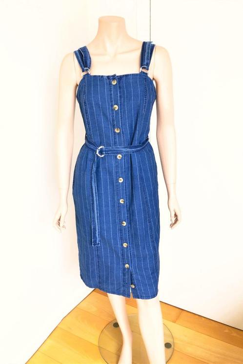 Hampton Bay - kleed - overgooier - 100% katoen - 36, Kleding | Dames, Jurken, Zo goed als nieuw, Maat 36 (S), Blauw, Knielengte