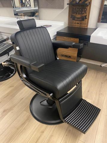 Barberchair knipstoel herenstoel barbierstoel voorraad zwart