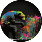 Banksy beer Muurcirkel 40x40 Kunststof + Ophangsysteem, Antiek en Kunst, Kunst | Schilderijen | Modern, Verzenden