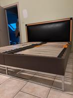 Lit double - Cadre de lit - sommier à lattes - matelas, Maison & Meubles, Chambre à coucher | Lits, Comme neuf, Enlèvement, 180 cm
