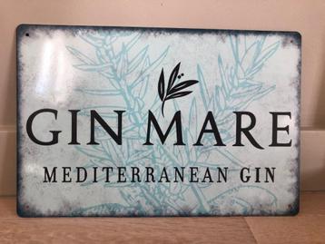 GIN MARE MEDITERRANEAN GIN metalen vintage look wandplaat beschikbaar voor biedingen