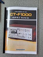 Pioneer CT-F1000 service manual in kleur, Audio, Tv en Foto, Ophalen of Verzenden, Zo goed als nieuw