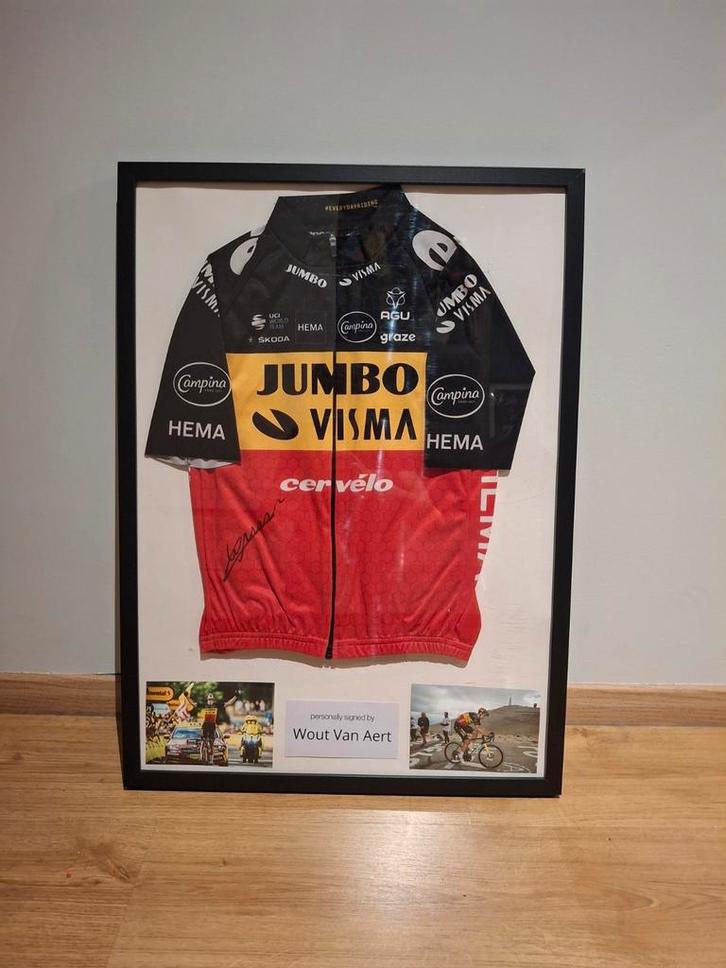 Gesigneerd truitje Wout van Aert, Sports & Fitness, Basket, Enlèvement ou Envoi