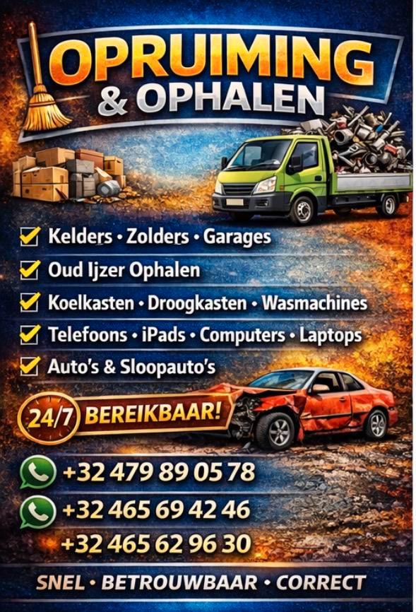 Opruiming&oud ijzer!, Doe-het-zelf en Bouw, Overige Doe-Het-Zelf en Bouw, Ophalen