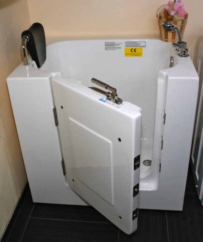 Zitbad voor mensen met beperkingen, Doe-het-zelf en Bouw, Sanitair, Nieuw, Bad, Inox, Ophalen