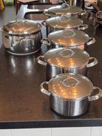 kookpotten voor electrisch vuur of gas geen inductie, Ophalen, Inox, Gebruikt, Keramische plaat