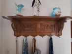 Houten kapstok met legplank en meerdere haken., Ophalen of Verzenden, Gebruikt
