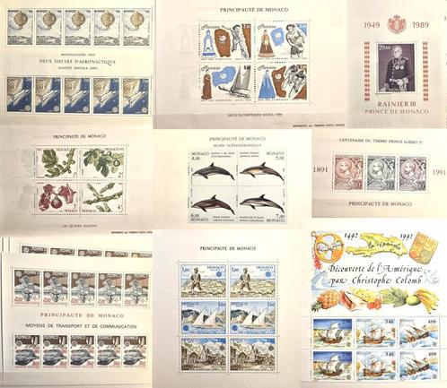 A Vendre la plupart des Blocs/Feuillets de Timbres MONACO, Timbres & Monnaies, Timbres | Europe | Autre, Non oblitéré, Monaco