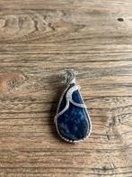 Collier et pendentif Sodalite Wirewrap, Avec pierre précieuse, Bleu, Argent, Enlèvement ou Envoi