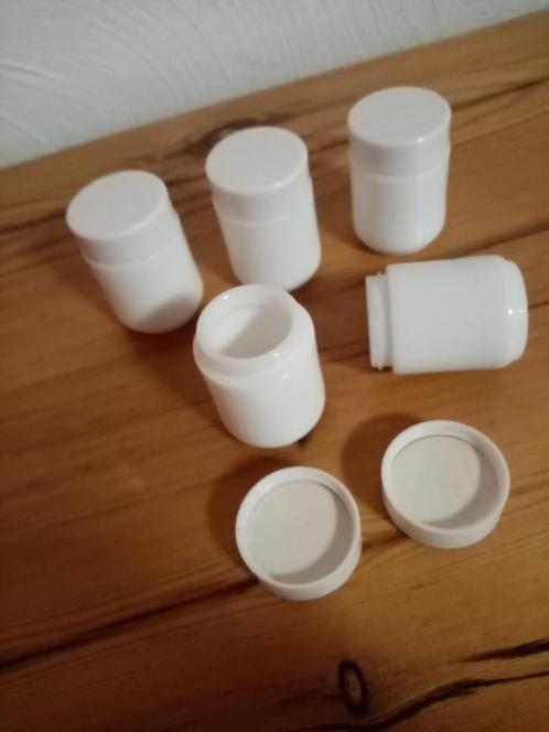 nieuw 5 opaline mengpotjes met draaideksel voor crèmes, Handtassen en Accessoires, Uiterlijk | Cosmetica en Make-up, Nieuw, Accessoires