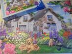 Puzzel Ravensburger 1000 stukjes "Delphinium cottage", Ophalen of Verzenden, 500 t/m 1500 stukjes, Gebruikt, Legpuzzel