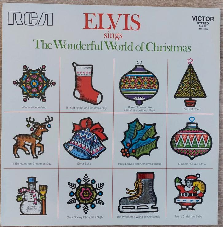 Vinyle 33T Elvis Presley The wonderful Word of Christmas, Cd's en Dvd's, Vinyl | Rock, Gebruikt, Ophalen of Verzenden