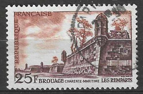 Frankrijk 1955 - Yvert 1042 - Citadel van Hiers-Brouage (ST), Timbres & Monnaies, Timbres | Europe | France, Affranchi, Envoi