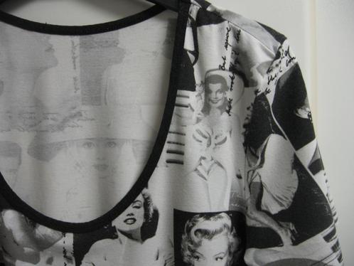 Retro T-shirt met bekende sterren, 38, Kleding | Dames, T-shirts, Zo goed als nieuw, Ophalen of Verzenden