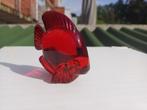 Daum France kleine vis in rood kristal, Ophalen