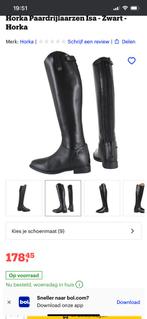 Horka Rijlaarzen Isa Adult Zwart 42X/W (Xbreede kuit) KOOPJE, Dressuur, Dames, Nieuw, Ophalen of Verzenden