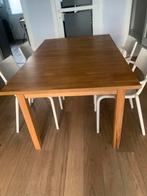 Houten (uittrekbare)eettafel gebruikt 100x154, Huis en Inrichting, Tafels | Eettafels, Ophalen, Gebruikt, 100 tot 150 cm, 150 tot 200 cm