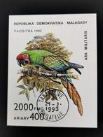 Madagascar 1992 - BLOC - oiseaux - perroquet - ara (7 x 9 cm, Affranchi, Enlèvement ou Envoi, Autres pays