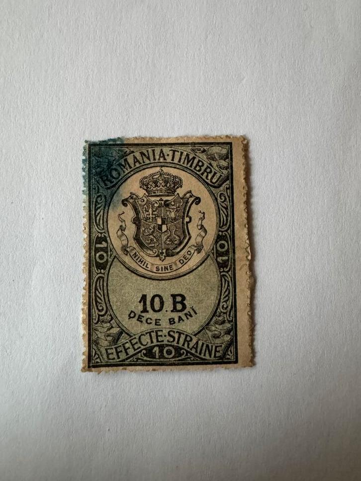Oude postzegel Roemenië 10 belastingbanken buitenlandse, Postzegels en Munten, Postzegels | Europa | Overig, Ophalen of Verzenden