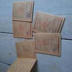 5 cartes de rationnement de guerre, Enlèvement ou Envoi